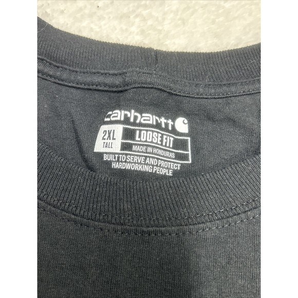 Carhartt T-Shirt Loose Fit Heavy Weight Short Sleeve Pocket Tee K87 Size 2XL - Picture 3 of 7